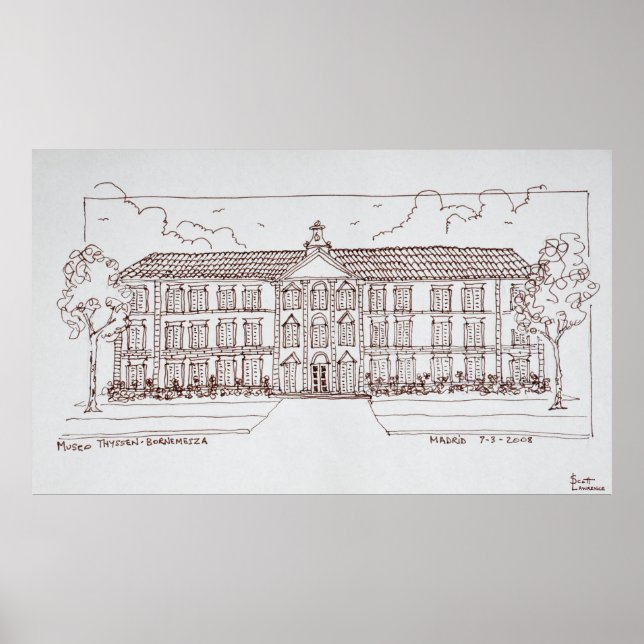 Póster Museo Thyssen-Bornemisza | Madrid, Espanha (Frente)