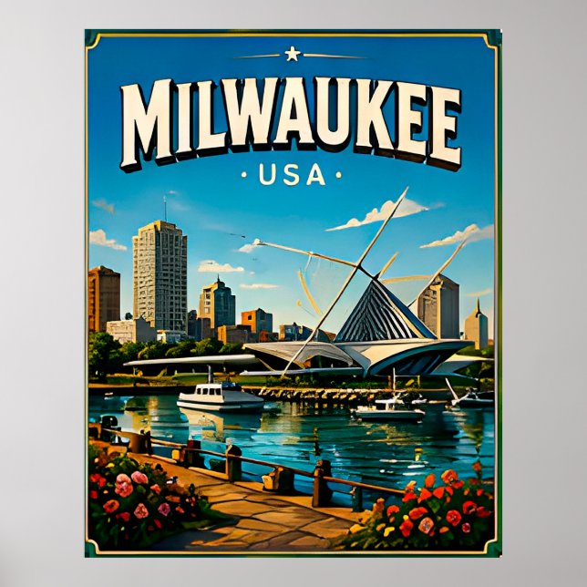Poster Museu de Milwaukee na Orla (Frente)