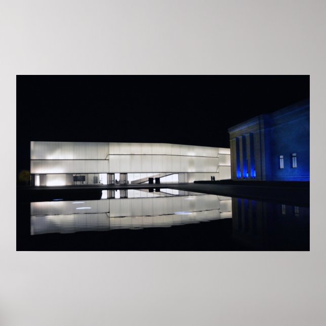 Póster Museu Real de Arte da Cidade de Kansas Blue (Frente)