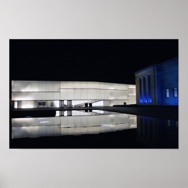 Póster Museu Real de Arte da Cidade de Kansas Blue (Frente)