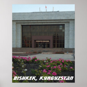 Poster Museu Soviético, Bishkek Frunze, Quirguistão