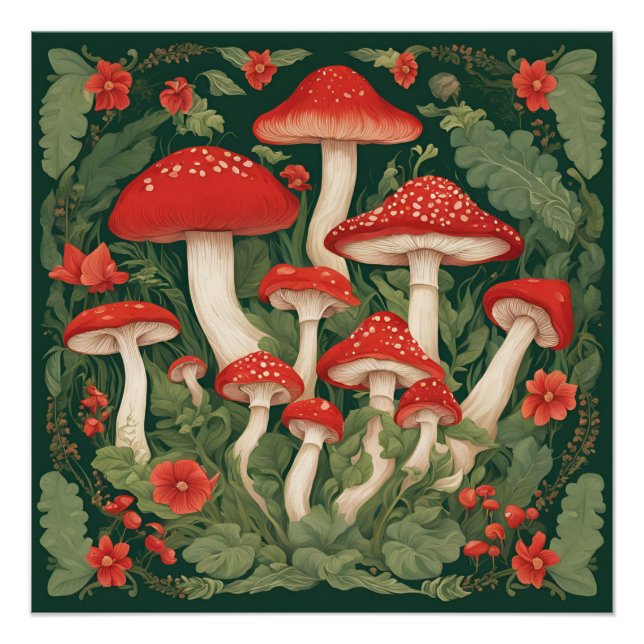 Póster Mushroom Cottagecore (Frente)