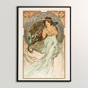 Poster Music, de Les Arts (1898), por Alphonse Mucha