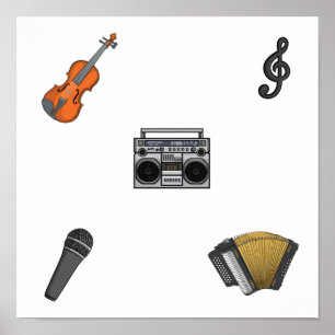 Poster Music instrument collection