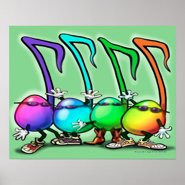 Poster Music Notes Party (Frente)