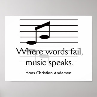 Poster Music speaks - art print