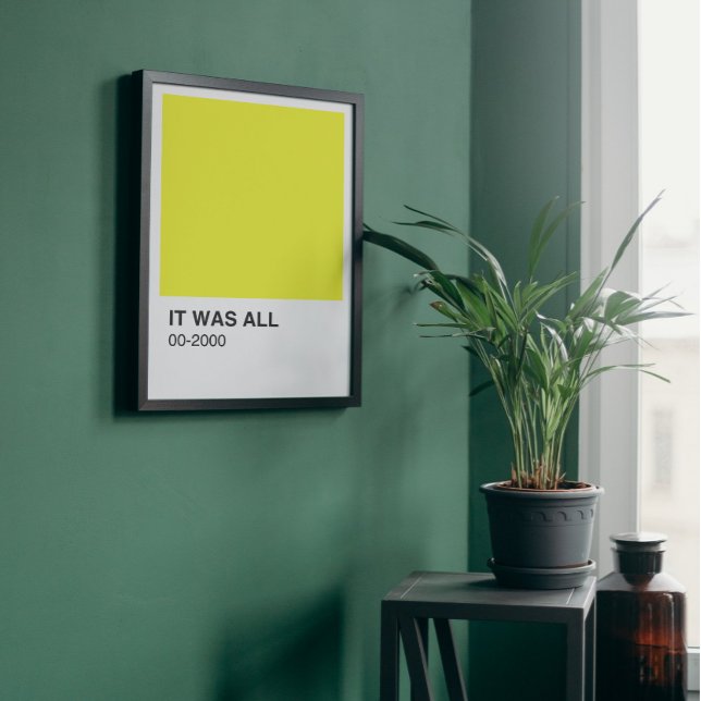 Póster Música amarela - Borda branca (Criador carregado)