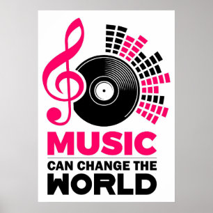 Poster Música Arte Música Pode Mudar O Mundo