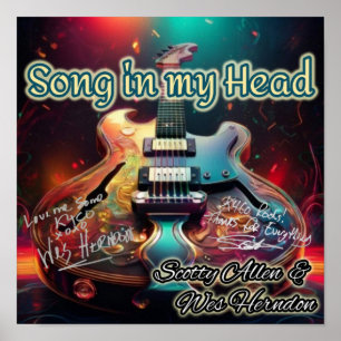 Poster Música Assinada Em Meu Cobrir De Álbum De Gravação