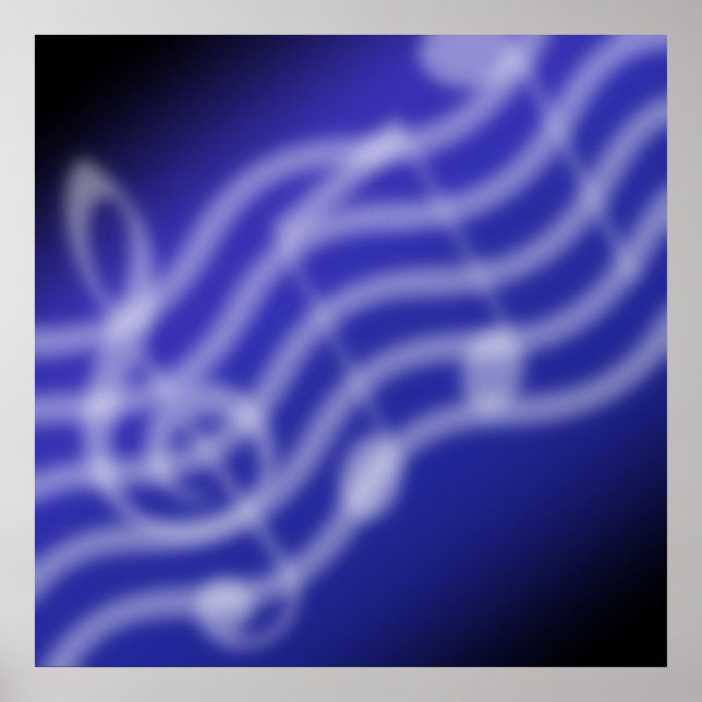 Póster Música Azul (Frente)