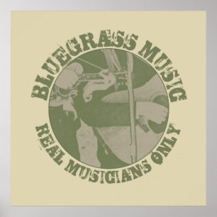Poster Música Bluegrass Músicos reais apenas jogadores ve