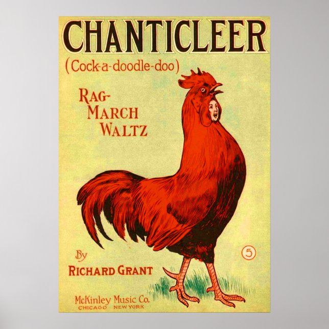 Poster Música Chanticleer sheet 1910 (Frente)