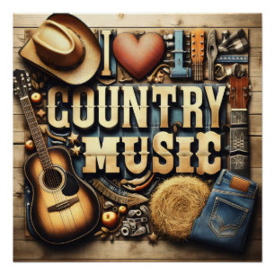 Póster Música country.