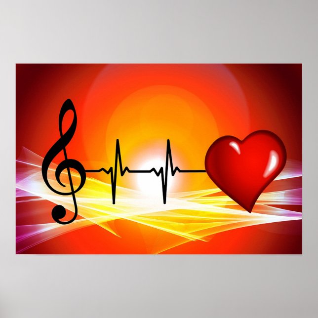 Poster Música de amor (Frente)