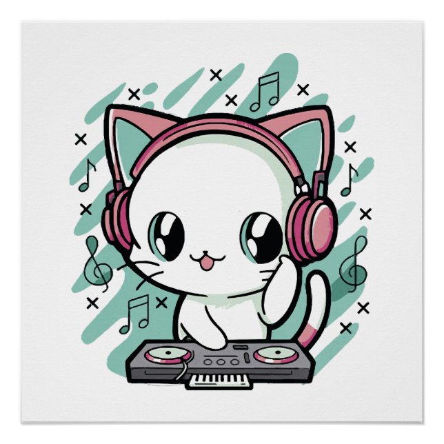 Póster música de gato (Frente)