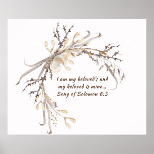 Poster Música de Salomão 6:3 Eu sou meu amado...
