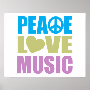 Poster Música do amor da paz