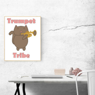 Poster Música do Gato Fofo da Tribu da Trombeta