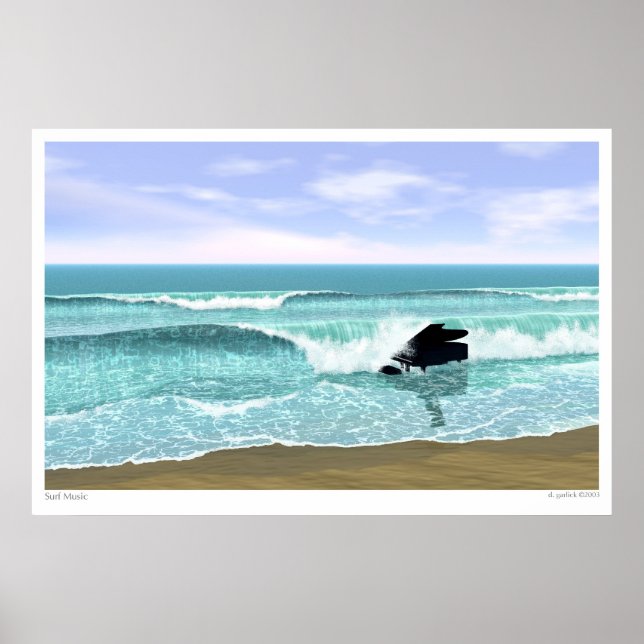 Póster Música do surf (Frente)