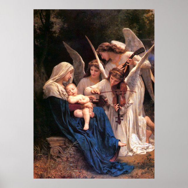 Póster Música dos Angels Bouguereau Fine Art (Frente)