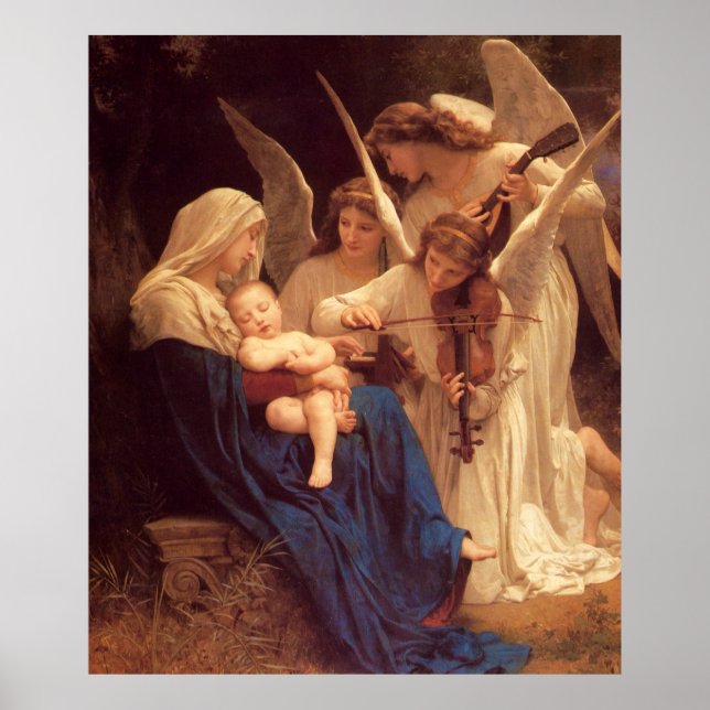 Poster Música dos Angels William Bouguereau Fine Art Pos (Frente)