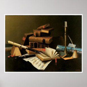 Poster Música e Letras, 1878 William Harnett