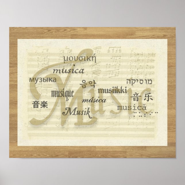 Póster Música É Língua Universal (Frente)