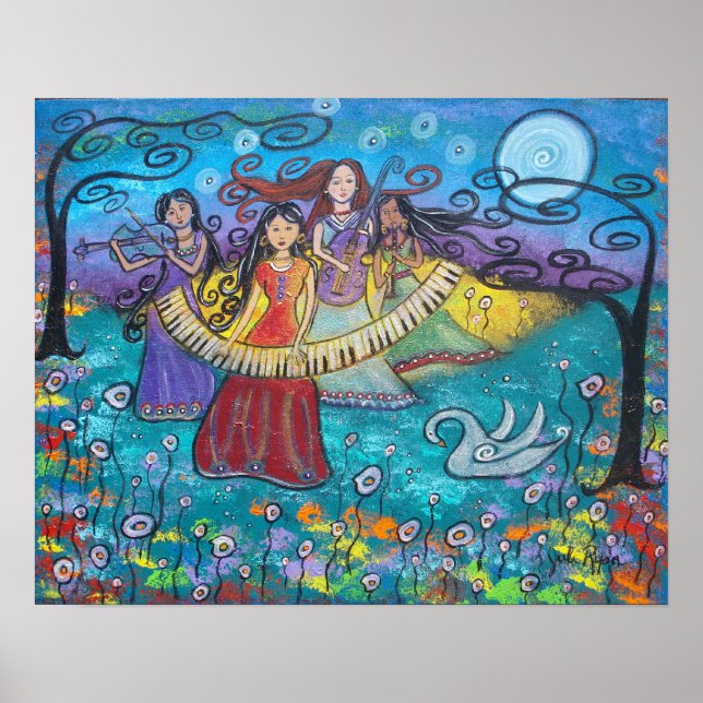 Póster Música é Magic Canvas Print (Frente)