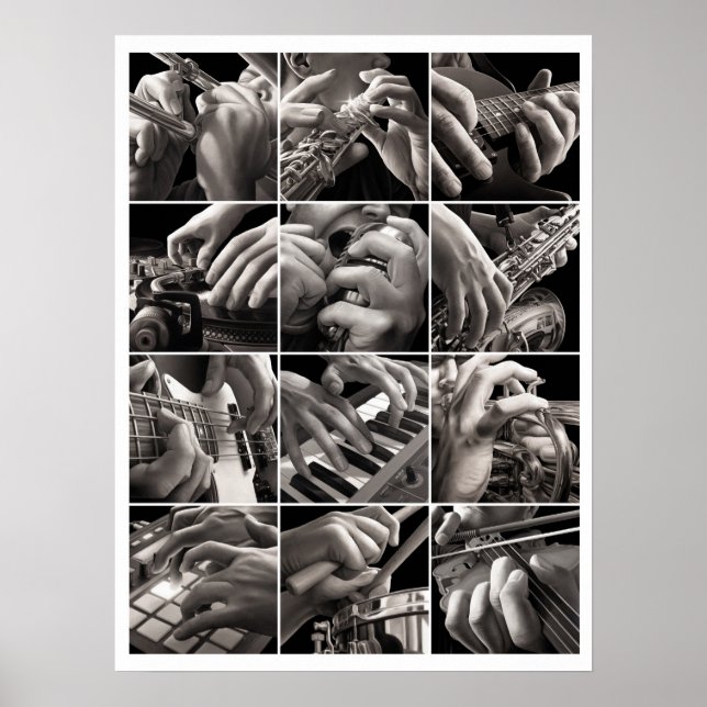 Póster Música e Mãos (Frente)