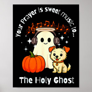 Poster Música e Oração do Espírito Santo para Cristãos