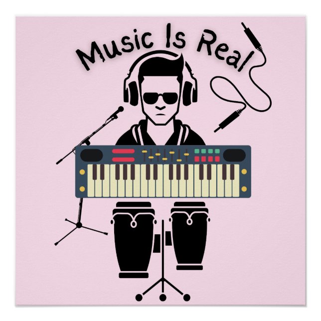 Póster Música É Real (Frente)