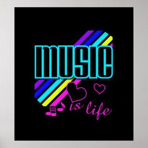 Póster Música é vida