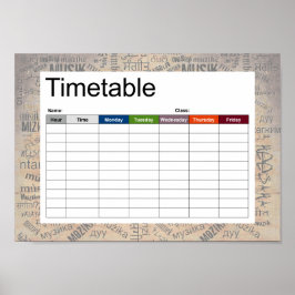 Póster Música em diferentes idiomas