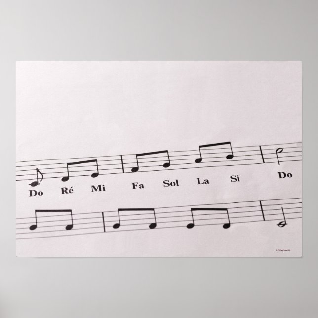 Poster Música em Folha Detalhada (Frente)