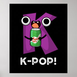 Poster Música engraçada do K-Pop Soda Pop Pun Dark BG