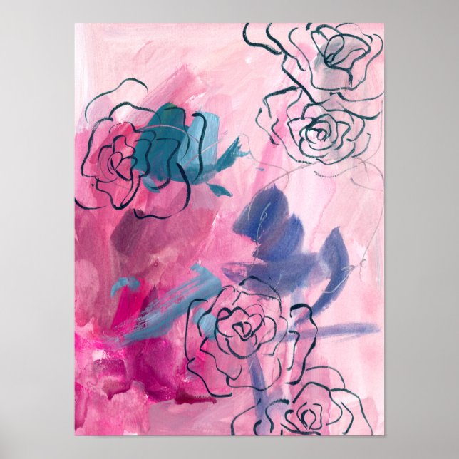 Poster Música interna - Desenho floral (Frente)