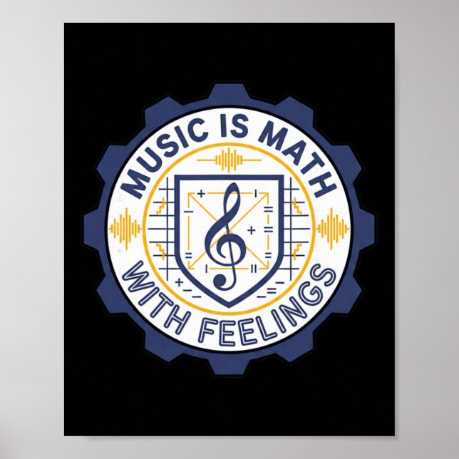Poster Música Matemática Com Sentimentos Professor Bynd  (Frente)