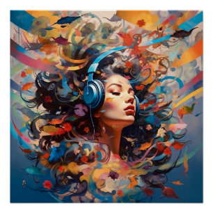 Póster Música me alimenta