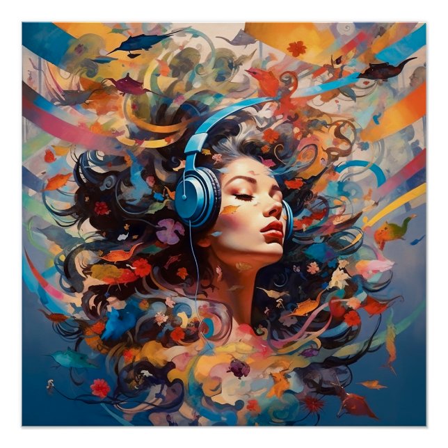 Póster Música me alimenta (Frente)