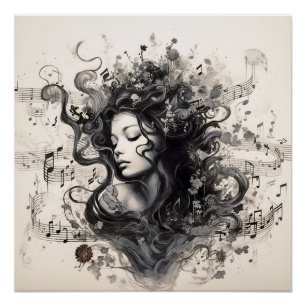 Póster Música me alimenta