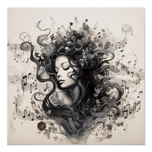 Póster Música me alimenta (Frente)