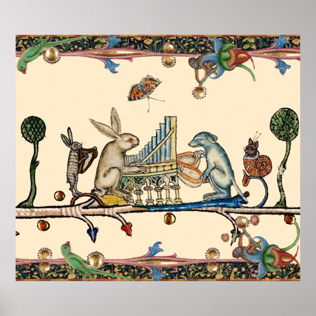 Poster MÚSICA MÉDIA DE FAZER ESTRANHA, Rabbit, Cão (Frente)