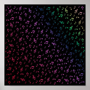 Poster música, música, nota, melodia, preto, som, clf,