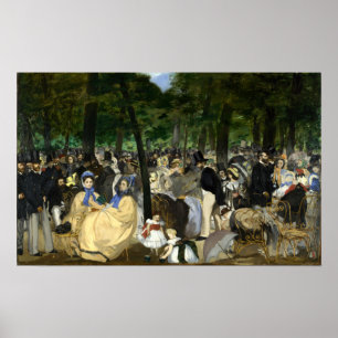 Poster Música no Jardim das Tuilerias - Edouard Manet