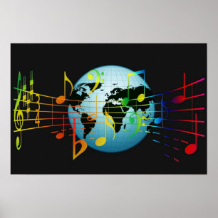 Poster Música pelo mundo