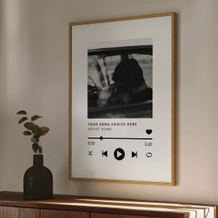 Poster Música personalizada de casamento de fotos