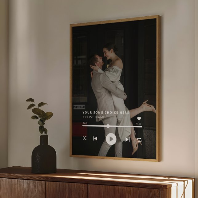 Poster Música personalizada de casamento de fotos (Criador carregado)