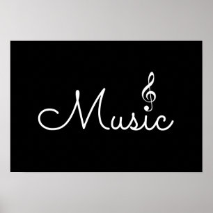 Poster música. preto
