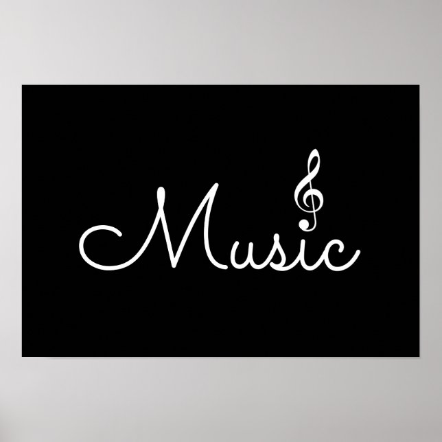 Poster música. preto (Frente)