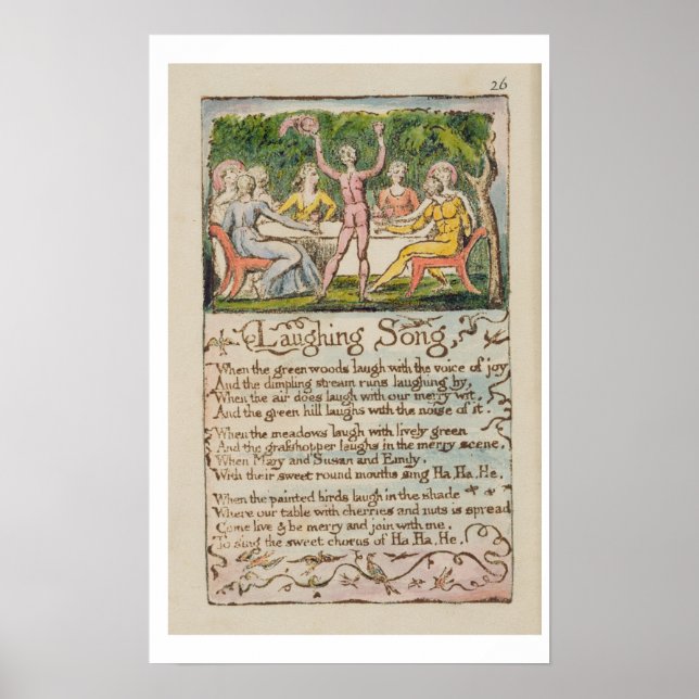 Poster 'Música Rindo', prato 26 de 'Canções de Inocência (Frente)